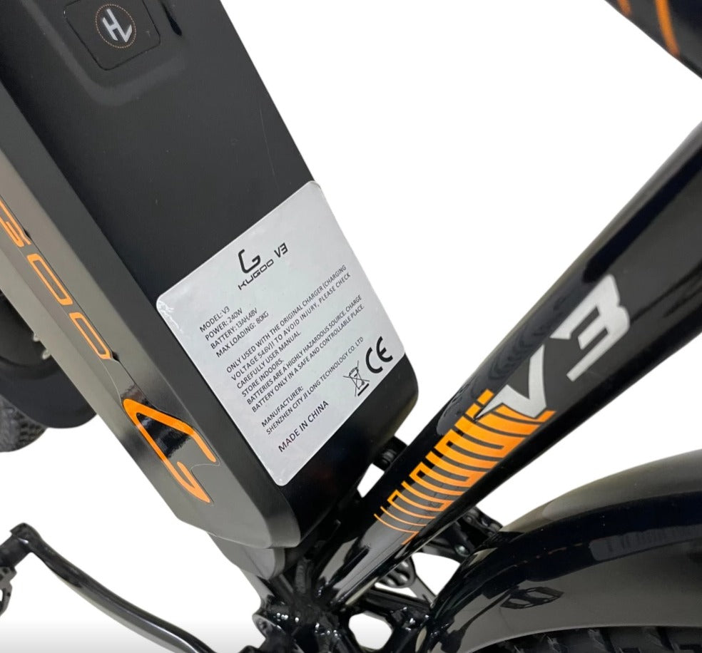 Kugoo Kirin V3 Black Electric Bike for City and Mountain Riding