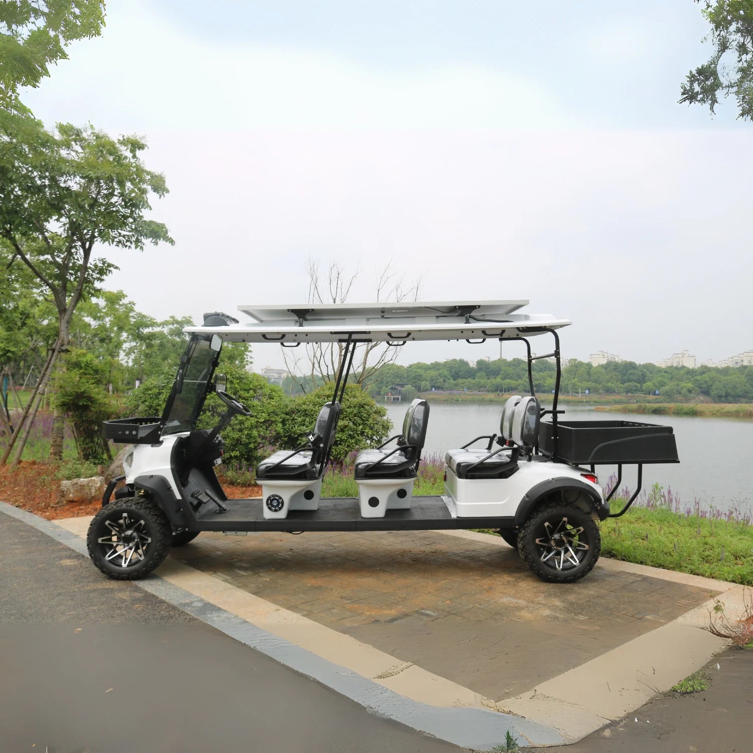6 Seater Off-Road High Suspension Golf Cart With Cargo Box