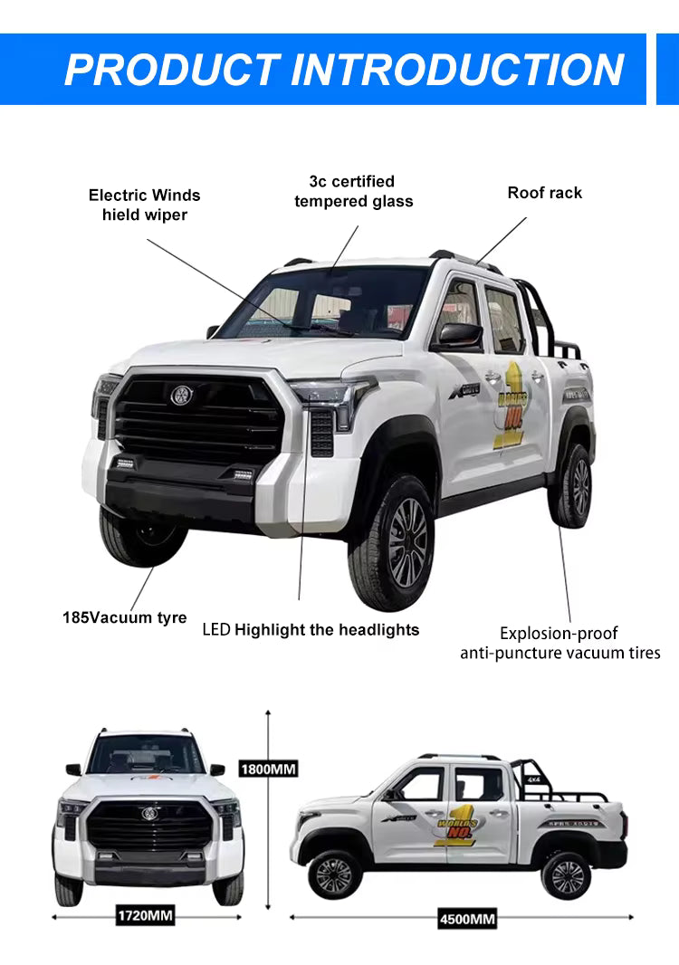 Arabian Carts Electric Golf Cart 4 Seater Pickup with Automatic Gear 4x4 Power 48V New