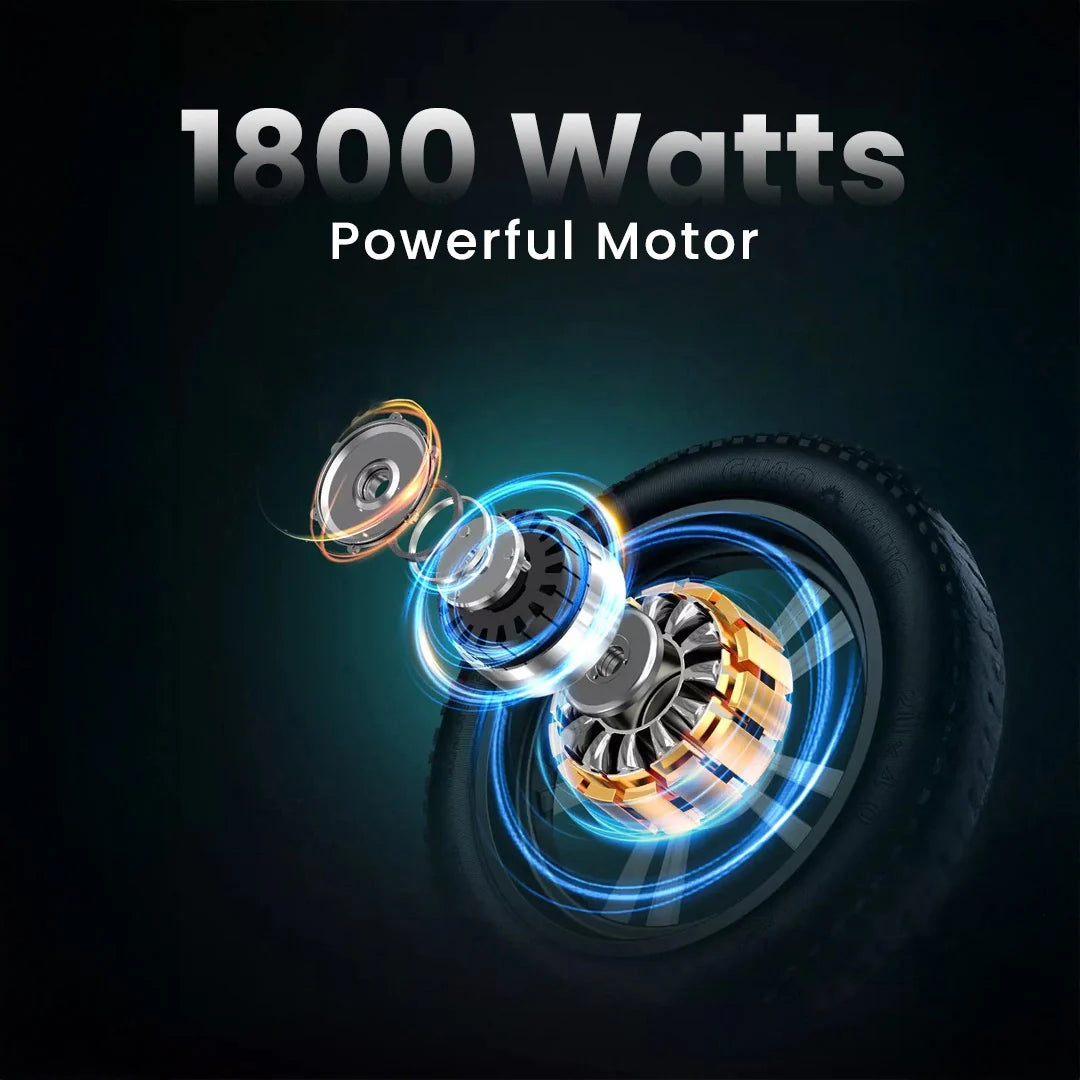 Motor with '1800 Watts Powerful Motor' text on a dark background