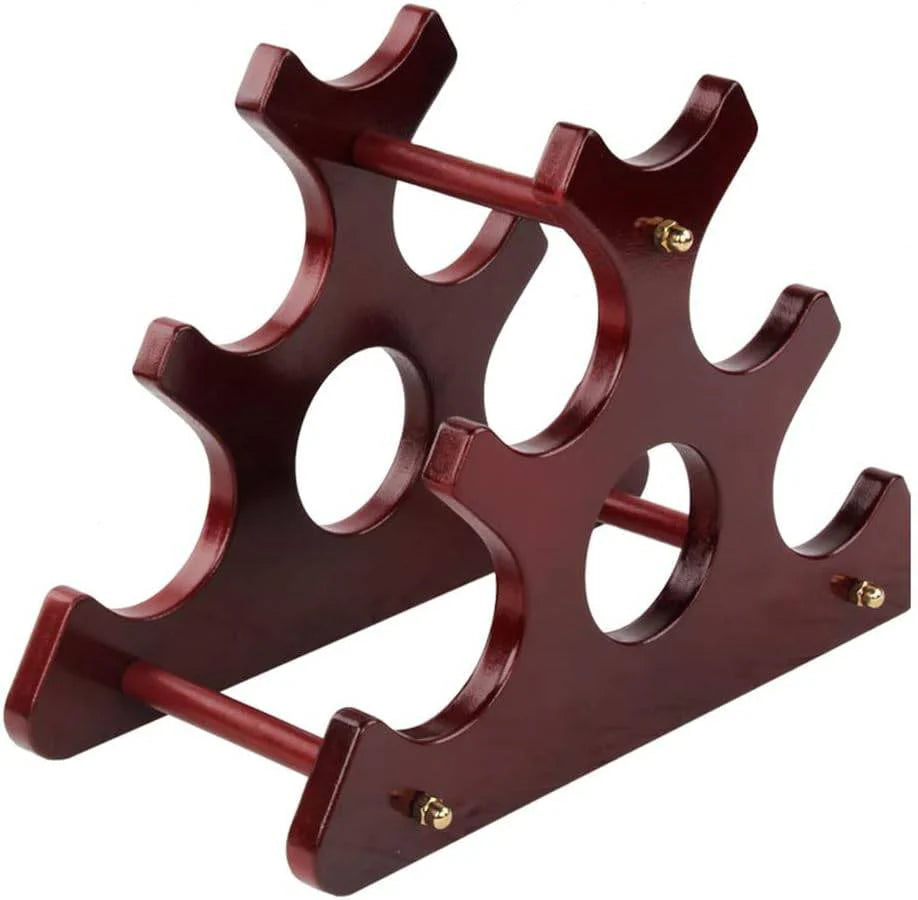 Wooden wine bottle holder on a white background